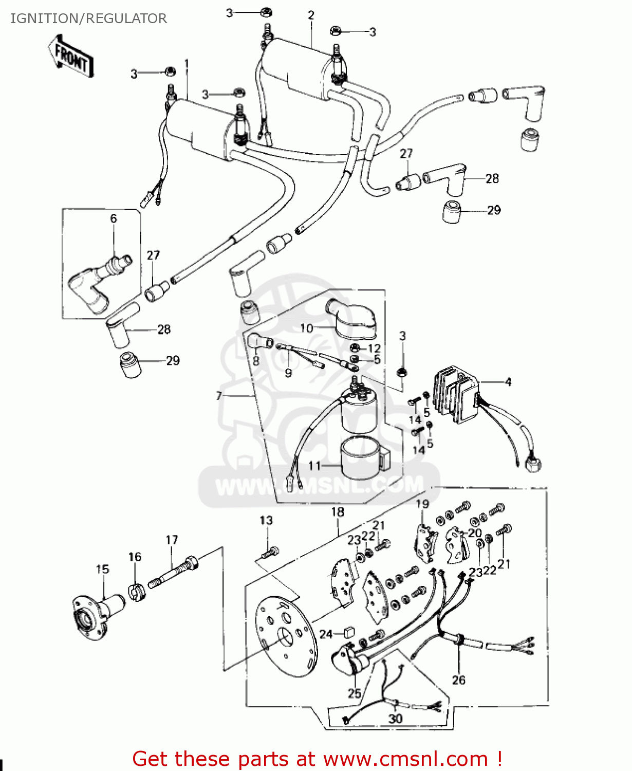 IGNITION/REGULATOR KZ650D1 SR 1978 USA CANADA