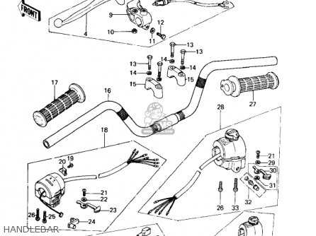 HANDLEBAR - KZ650D1 SR 1978 USA CANADA