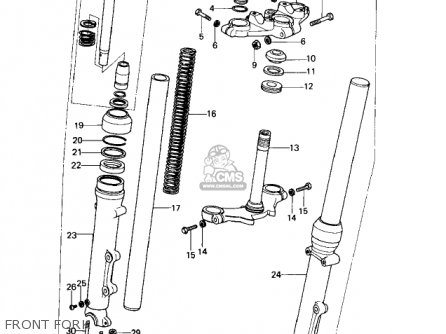 FRONT FORK - KZ650D1 SR 1978 USA CANADA