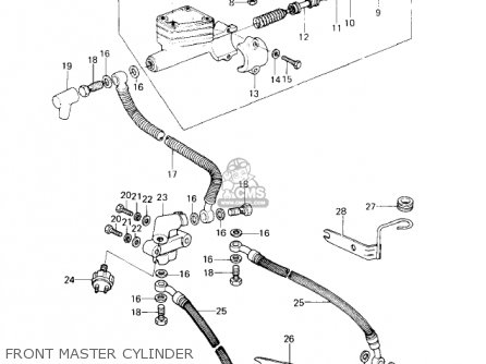 FRONT MASTER CYLINDER - KZ650D1 SR 1978 USA CANADA
