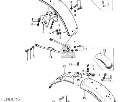 FENDERS - KZ650D1 SR 1978 USA CANADA