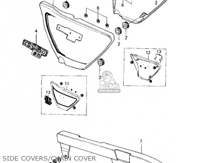 SIDE COVERS/CHAIN COVER - KZ650D1 SR 1978 USA CANADA