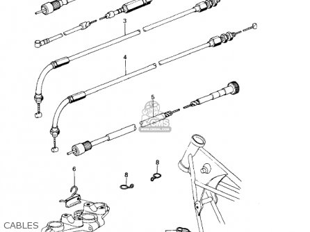 CABLES - KZ650D1 SR 1978 USA CANADA