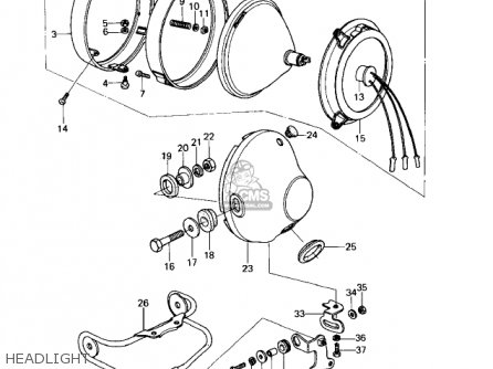 HEADLIGHT - KZ650D1 SR 1978 USA CANADA