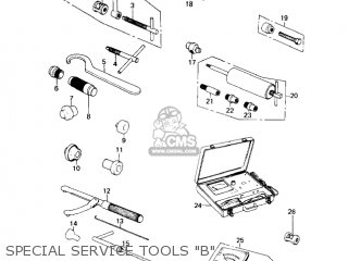 SPECIAL SERVICE TOOLS "B" - KZ650D1 SR 1978 USA CANADA