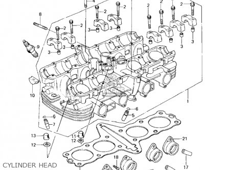 CYLINDER HEAD - KZ650D1A SR 1978 USA CANADA