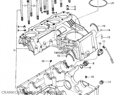 CRANKCASE/BREATHER COVER - KZ650D1A SR 1978 USA CANADA