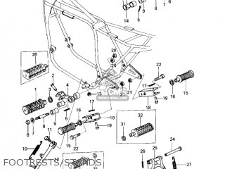 FOOTRESTS/STANDS - KZ650D1A SR 1978 USA CANADA