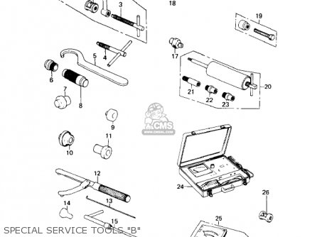 SPECIAL SERVICE TOOLS "B" - KZ650D1A SR 1978 USA CANADA