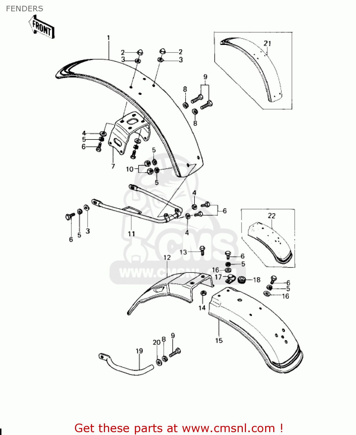 FENDERS KZ650D2 SR 1979 USA CANADA