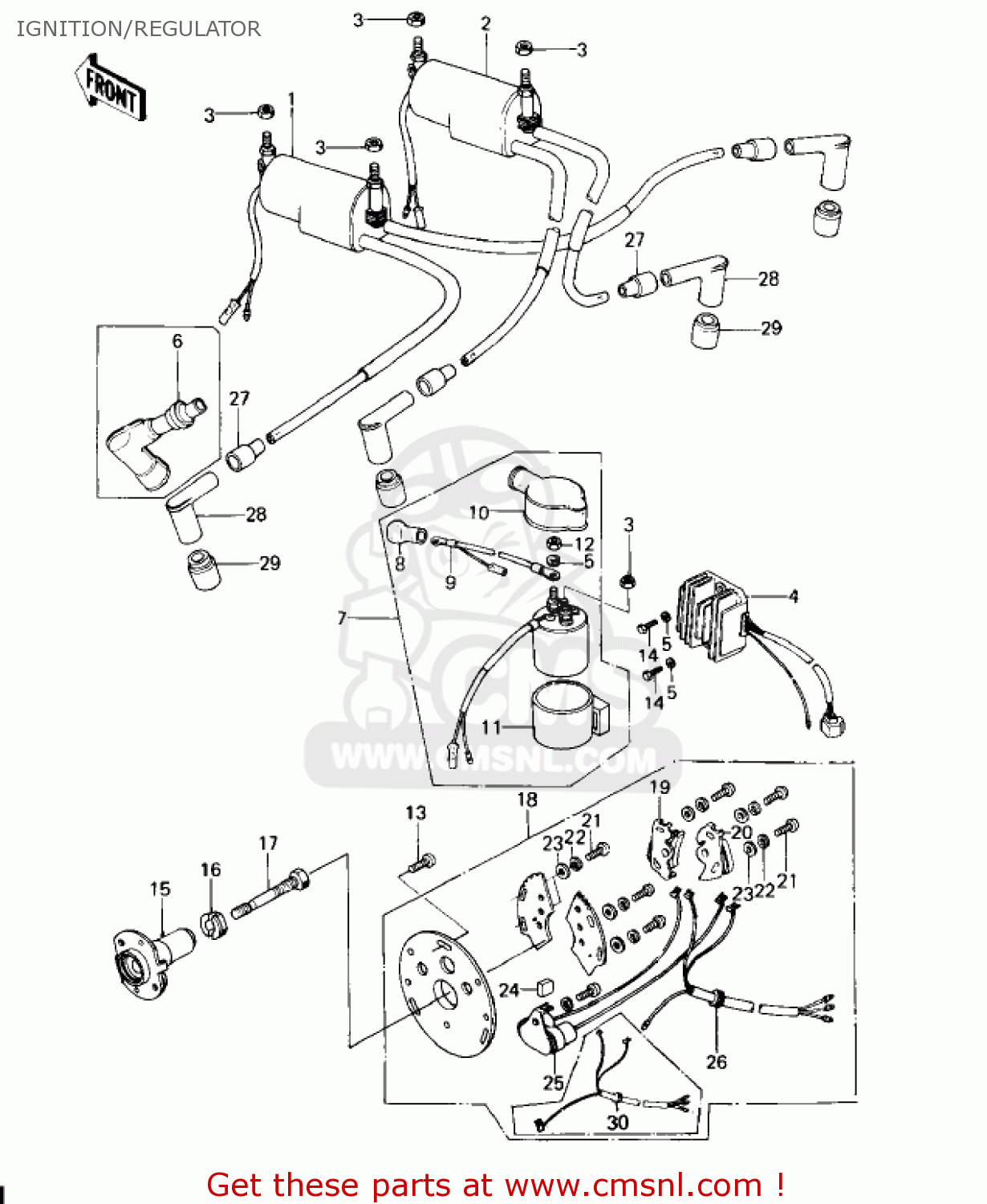 IGNITION/REGULATOR KZ650D2 SR 1979 USA CANADA