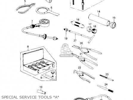 SPECIAL SERVICE TOOLS "A" - KZ650D2 SR 1979 USA CANADA