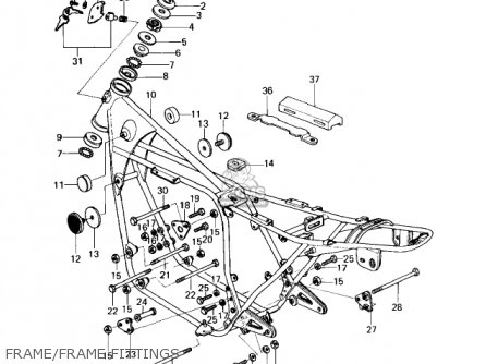 FRAME/FRAME FITTINGS - KZ650D2 SR 1979 USA CANADA