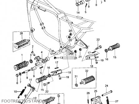 FOOTRESTS/STANDS - KZ650D2 SR 1979 USA CANADA