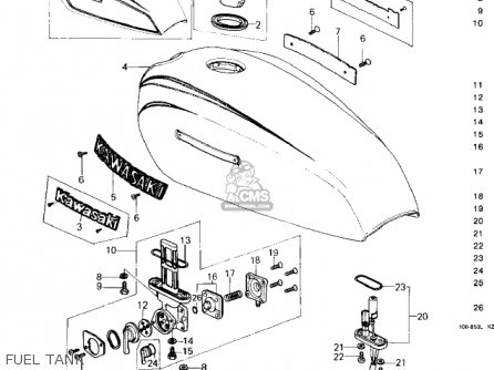 FUEL TANK - KZ650D2 SR 1979 USA CANADA