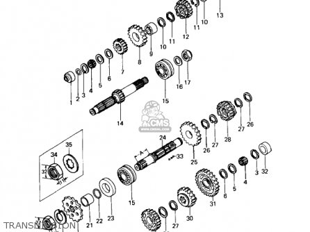 TRANSMISSION - KZ650D2 SR 1979 USA CANADA
