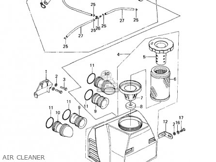 AIR CLEANER - KZ650D2 SR 1979 USA CANADA