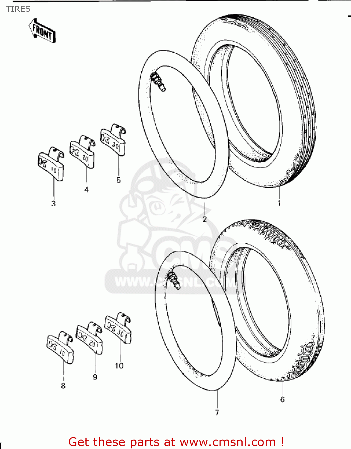 TIRES KZ650E1 LTD 1980 USA / MPH