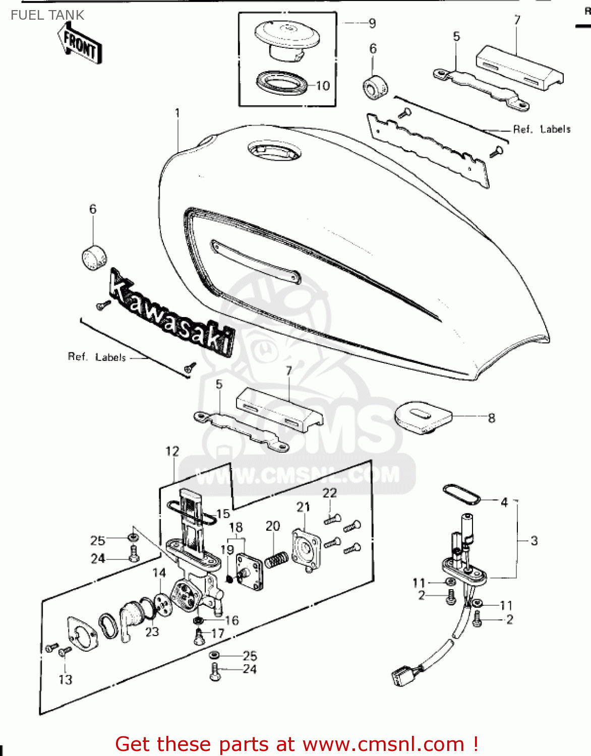 FUEL TANK KZ650E1 LTD 1980 USA / MPH