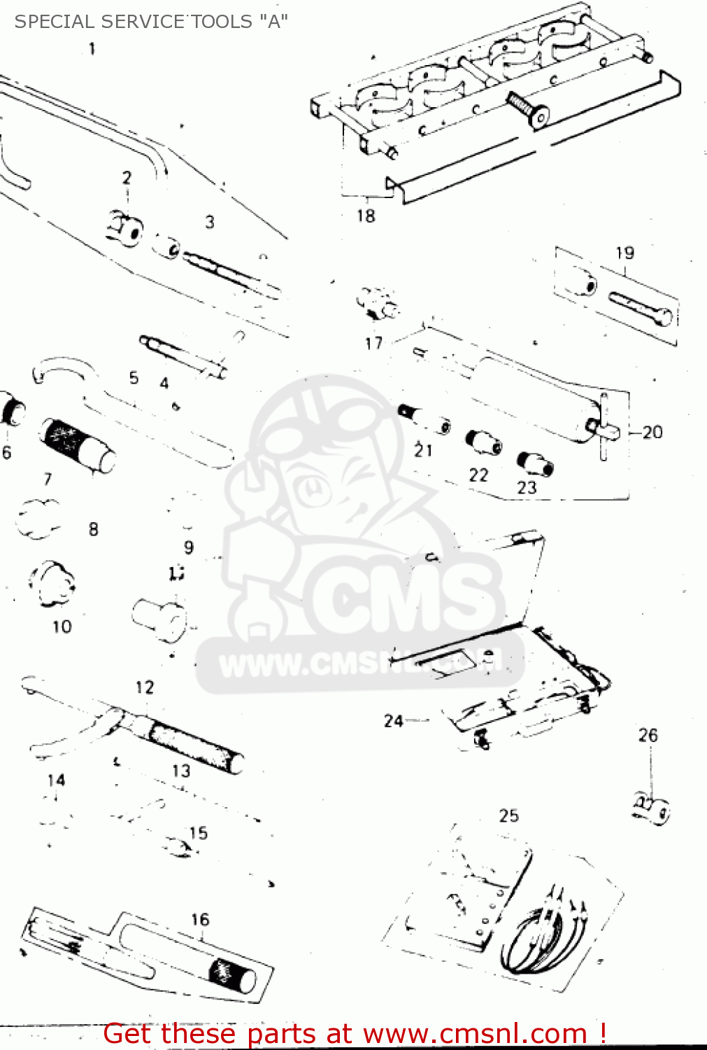 SPECIAL SERVICE TOOLS "A" KZ650E1 LTD 1980 USA / MPH