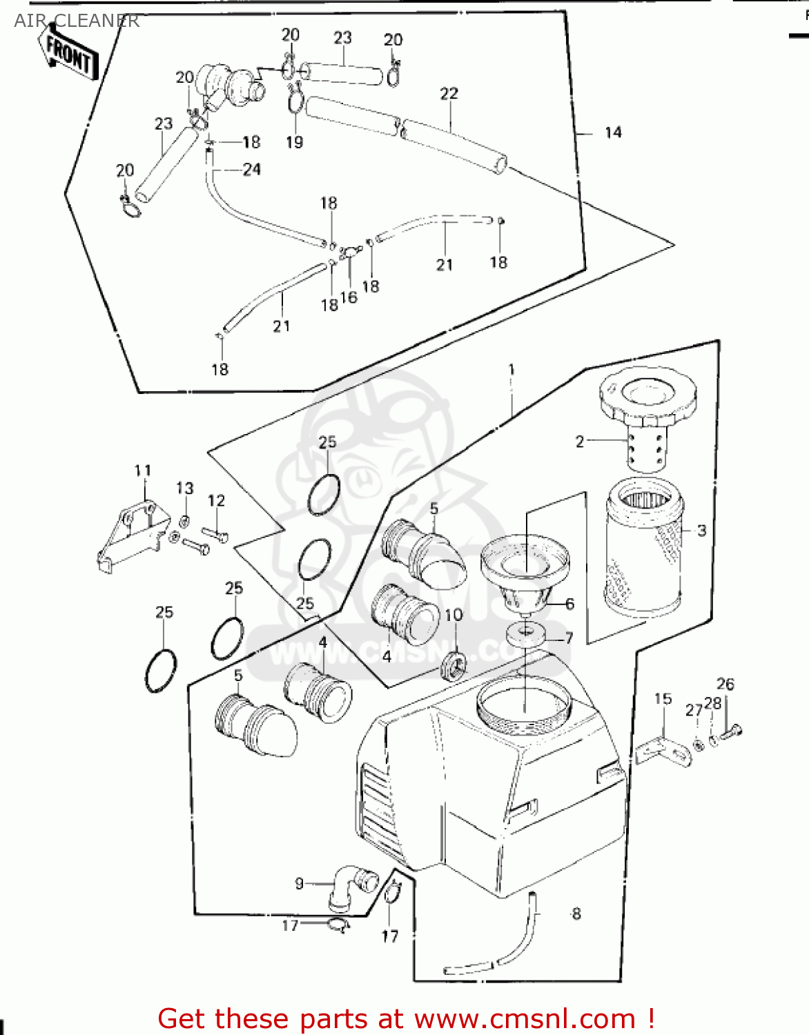 AIR CLEANER KZ650E1 LTD 1980 USA / MPH
