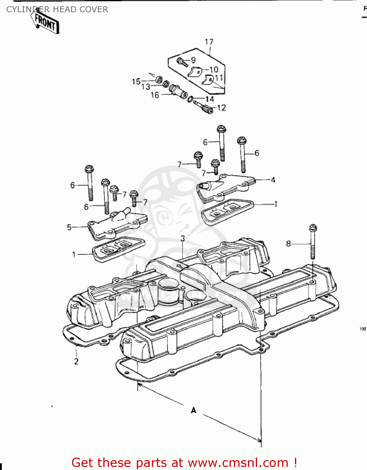 CYLINDER HEAD COVER KZ650E1 LTD 1980 USA / MPH