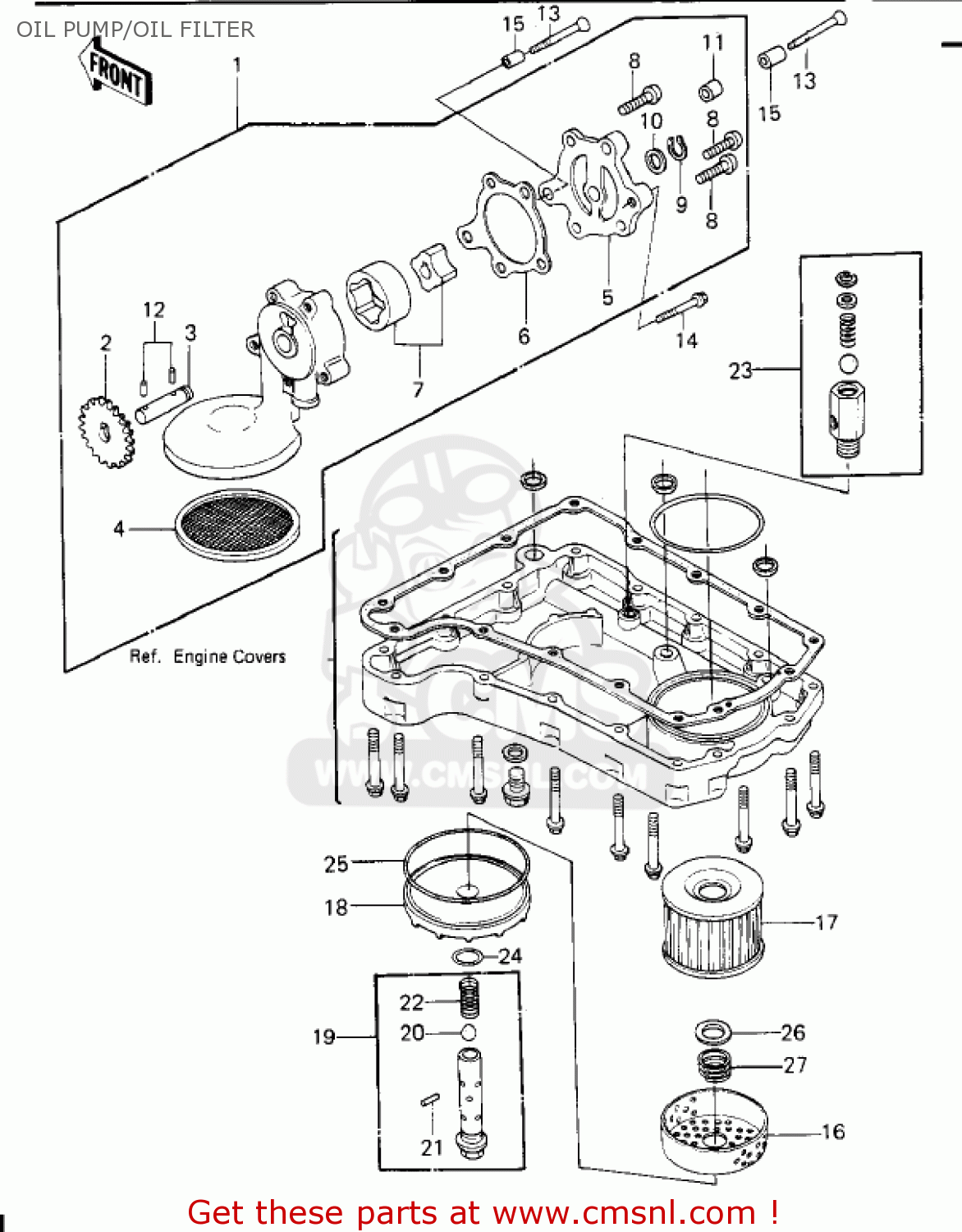 OIL PUMP/OIL FILTER KZ650E1 LTD 1980 USA / MPH