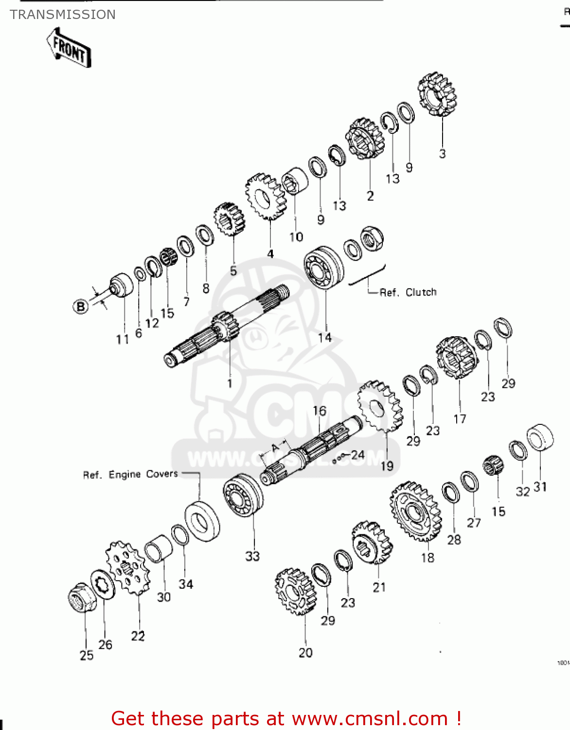 TRANSMISSION KZ650E1 LTD 1980 USA / MPH