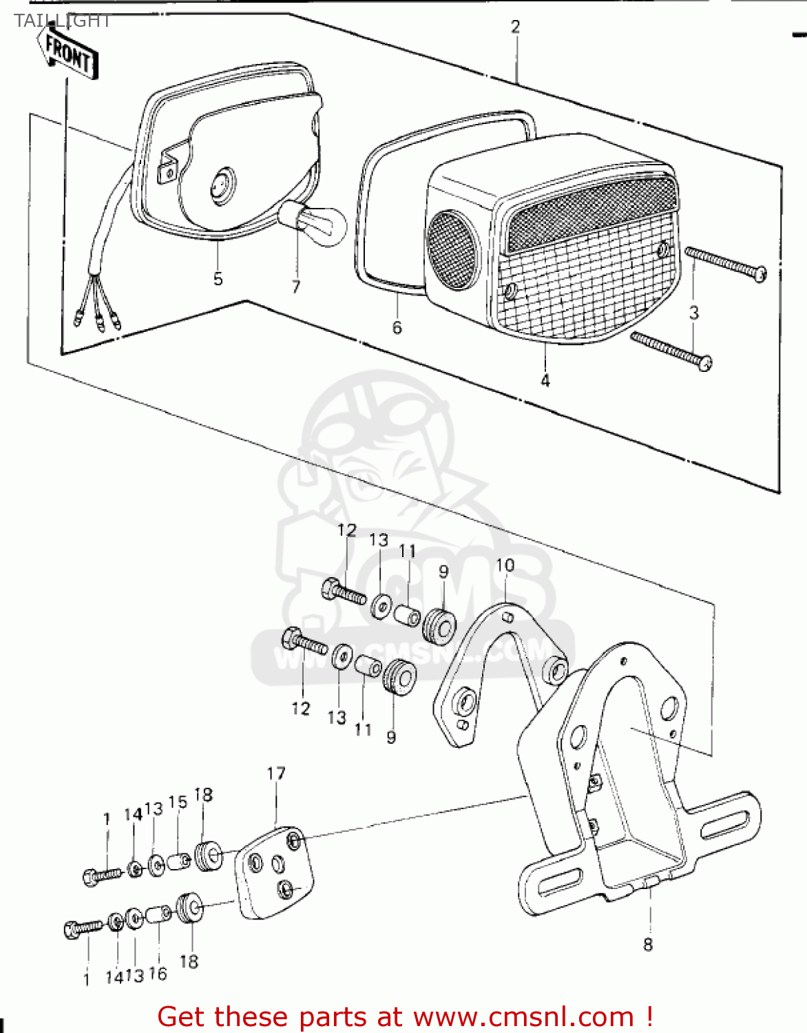 TAILLIGHT KZ650E1 LTD 1980 USA / MPH