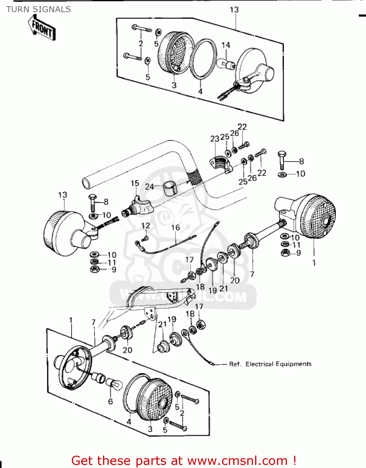 TURN SIGNALS KZ650E1 LTD 1980 USA / MPH
