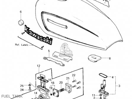FUEL TANK - KZ650E1 LTD 1980 USA / MPH