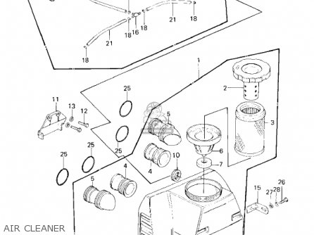 AIR CLEANER - KZ650E1 LTD 1980 USA / MPH