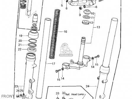 FRONT FORK - KZ650E1 LTD 1980 USA / MPH