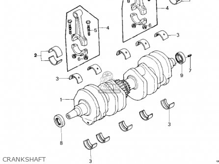 CRANKSHAFT - KZ650E1 LTD 1980 USA / MPH