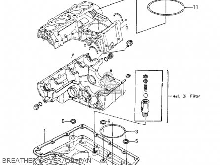 BREATHER COVER/OIL PAN - KZ650E1 LTD 1980 USA / MPH