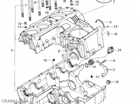 CRANKCASE - KZ650E1 LTD 1980 USA / MPH
