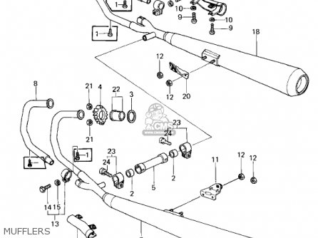 MUFFLERS - KZ650E1 LTD 1980 USA / MPH