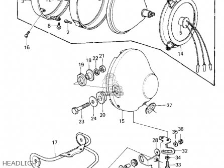 HEADLIGHT - KZ650E1 LTD 1980 USA / MPH