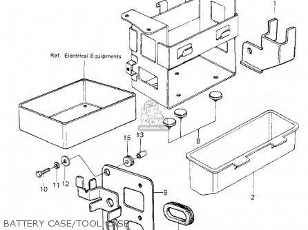 BATTERY CASE/TOOL CASE - KZ650E1 LTD 1980 USA / MPH