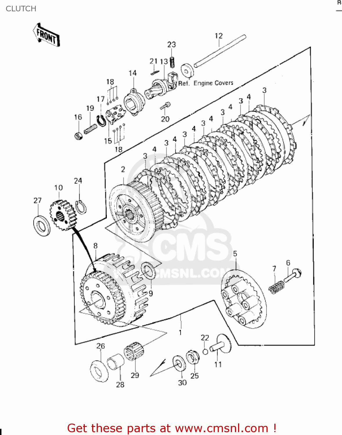 CLUTCH KZ650F1 1980 USA CANADA