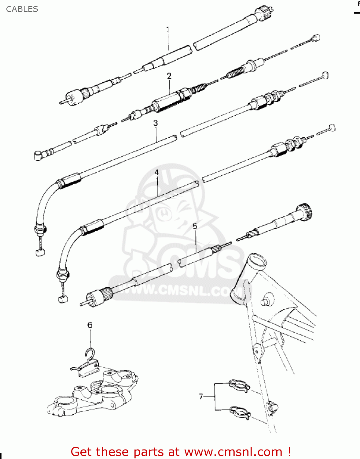 CABLES KZ650F1 1980 USA CANADA