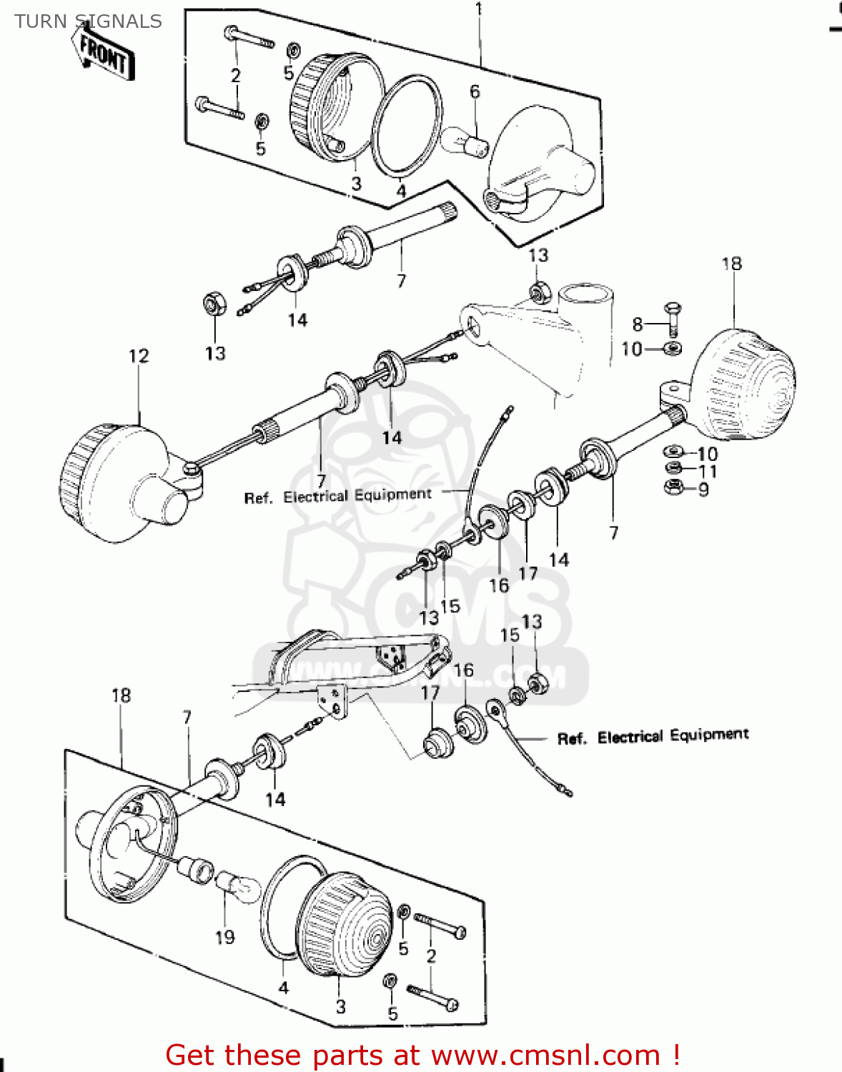 TURN SIGNALS KZ650F1 1980 USA CANADA