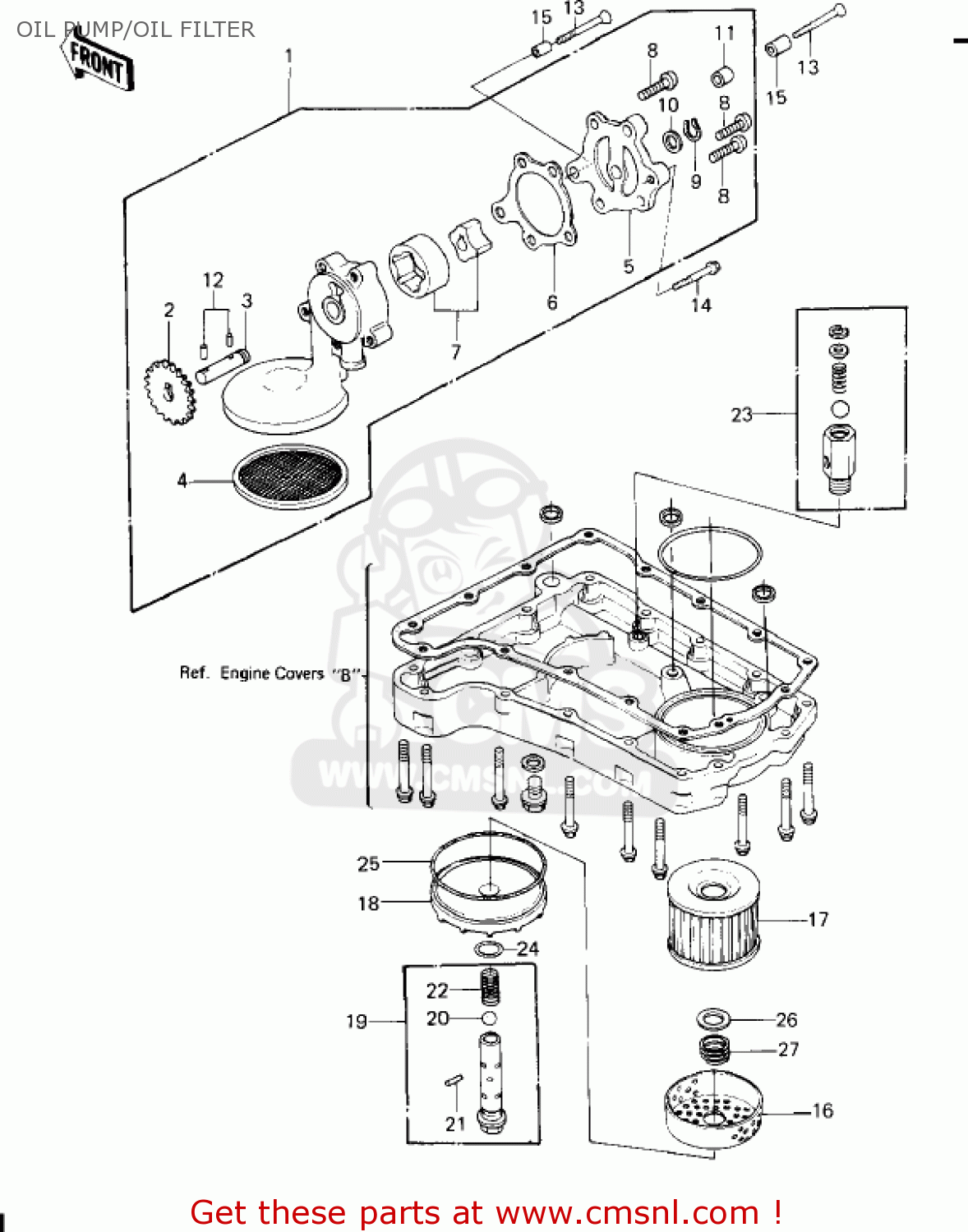 OIL PUMP/OIL FILTER KZ650F1 1980 USA CANADA