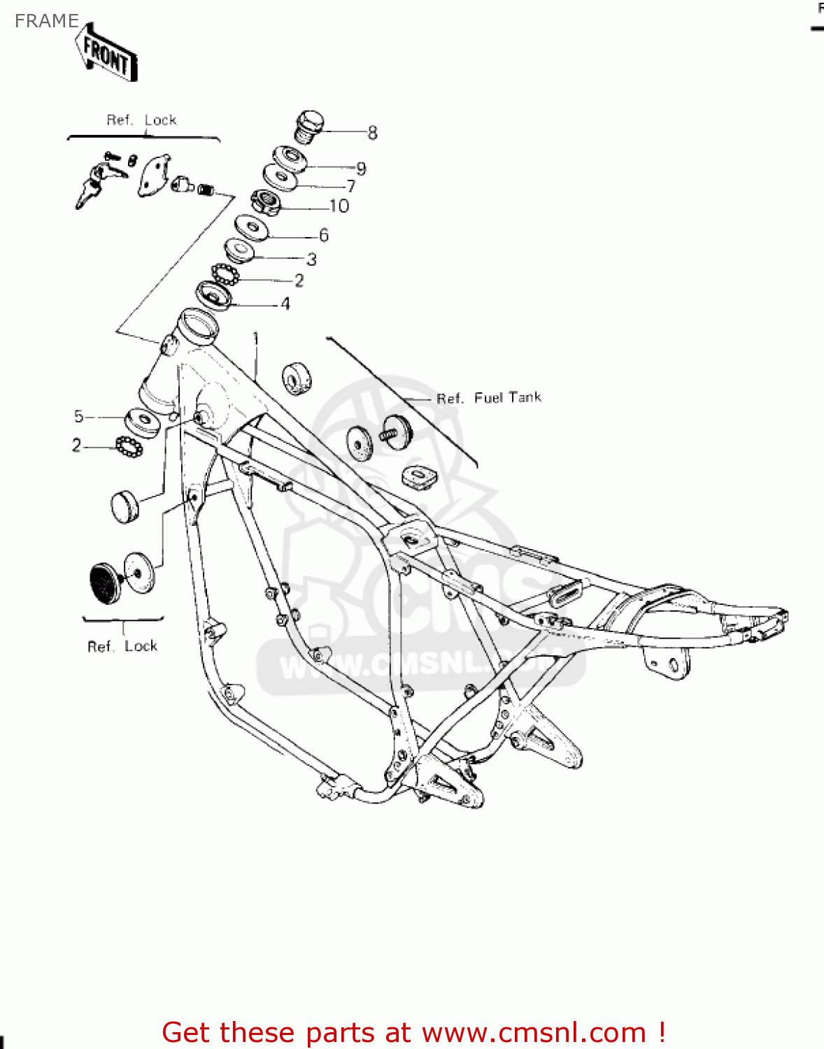 FRAME KZ650F1 1980 USA CANADA