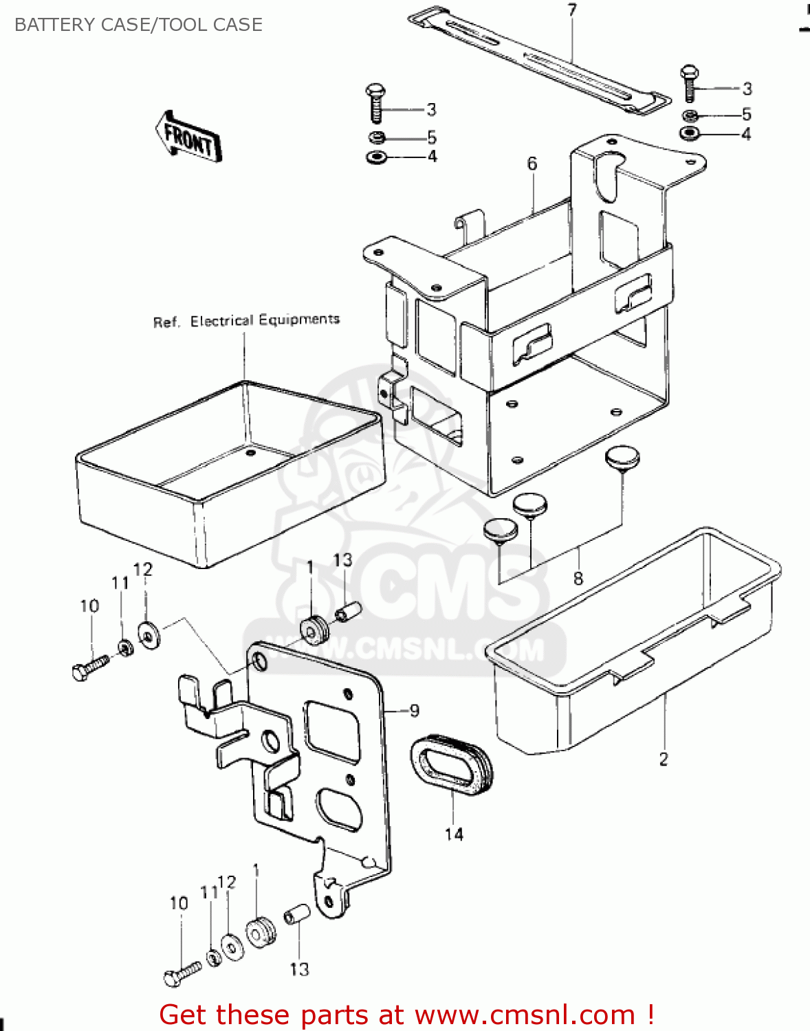 BATTERY CASE/TOOL CASE KZ650F1 1980 USA CANADA