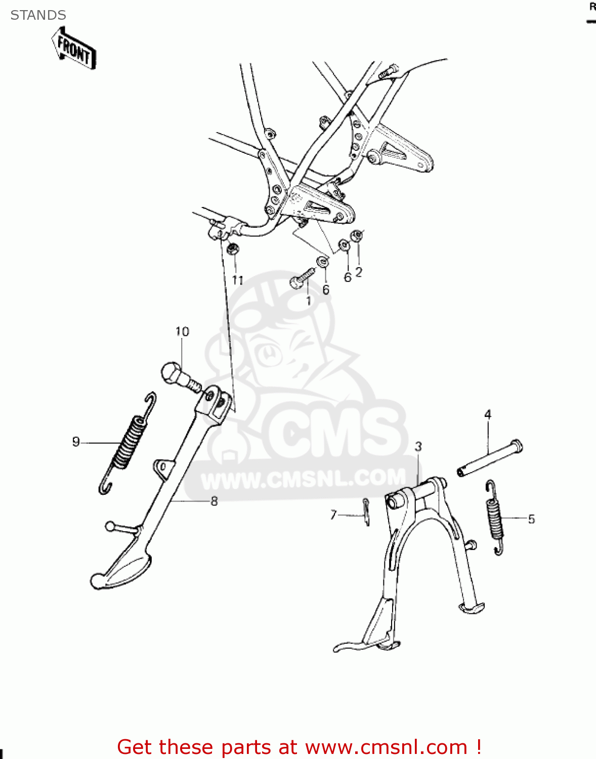 STANDS KZ650F1 1980 USA CANADA