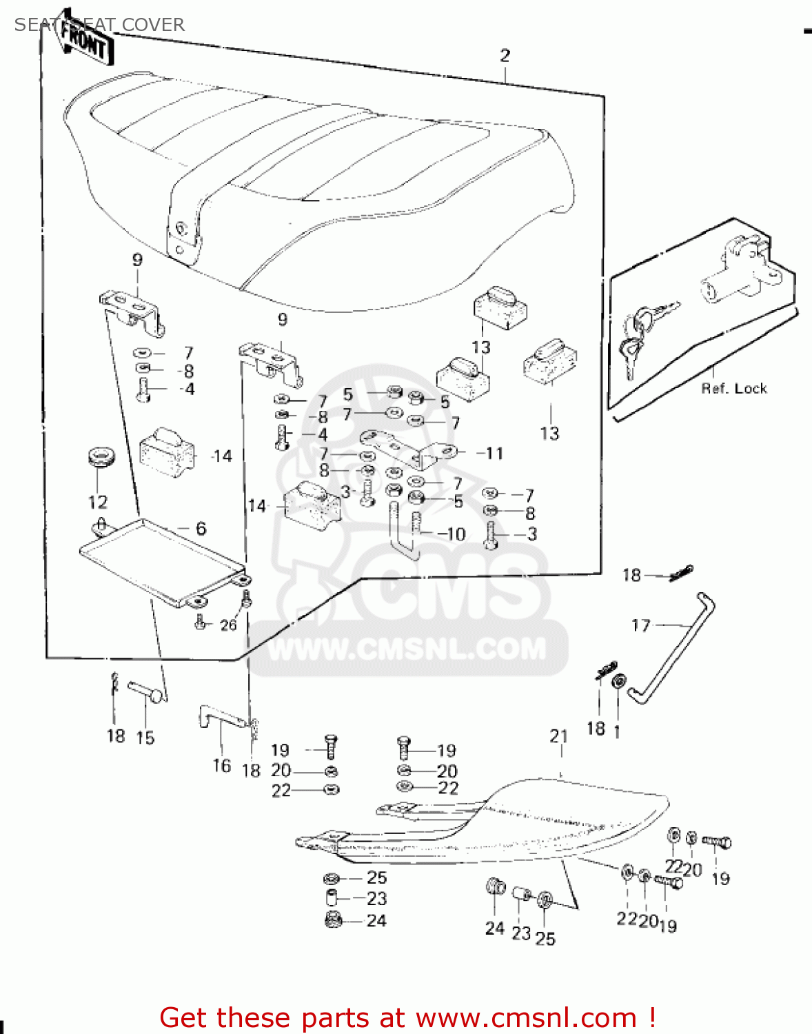 SEAT/SEAT COVER KZ650F1 1980 USA CANADA