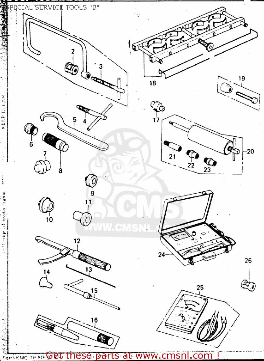 SPECIAL SERVICE TOOLS "B" KZ650F1 1980 USA CANADA
