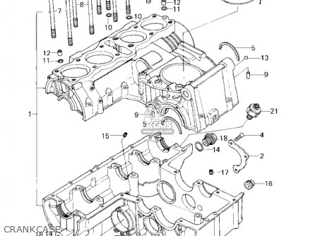 CRANKCASE - KZ650F1 1980 USA CANADA