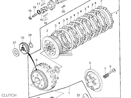 CLUTCH - KZ650F1 1980 USA CANADA